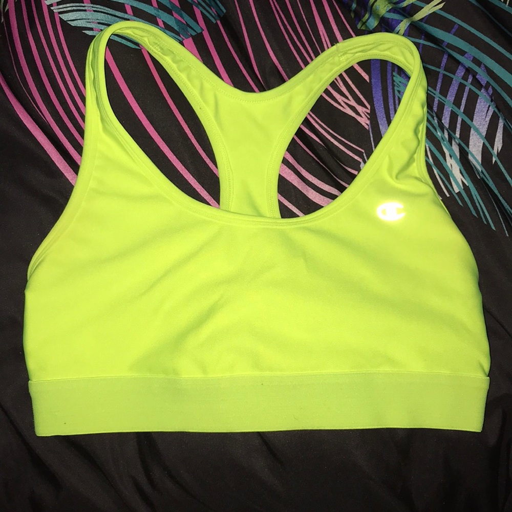 Neon sports bra